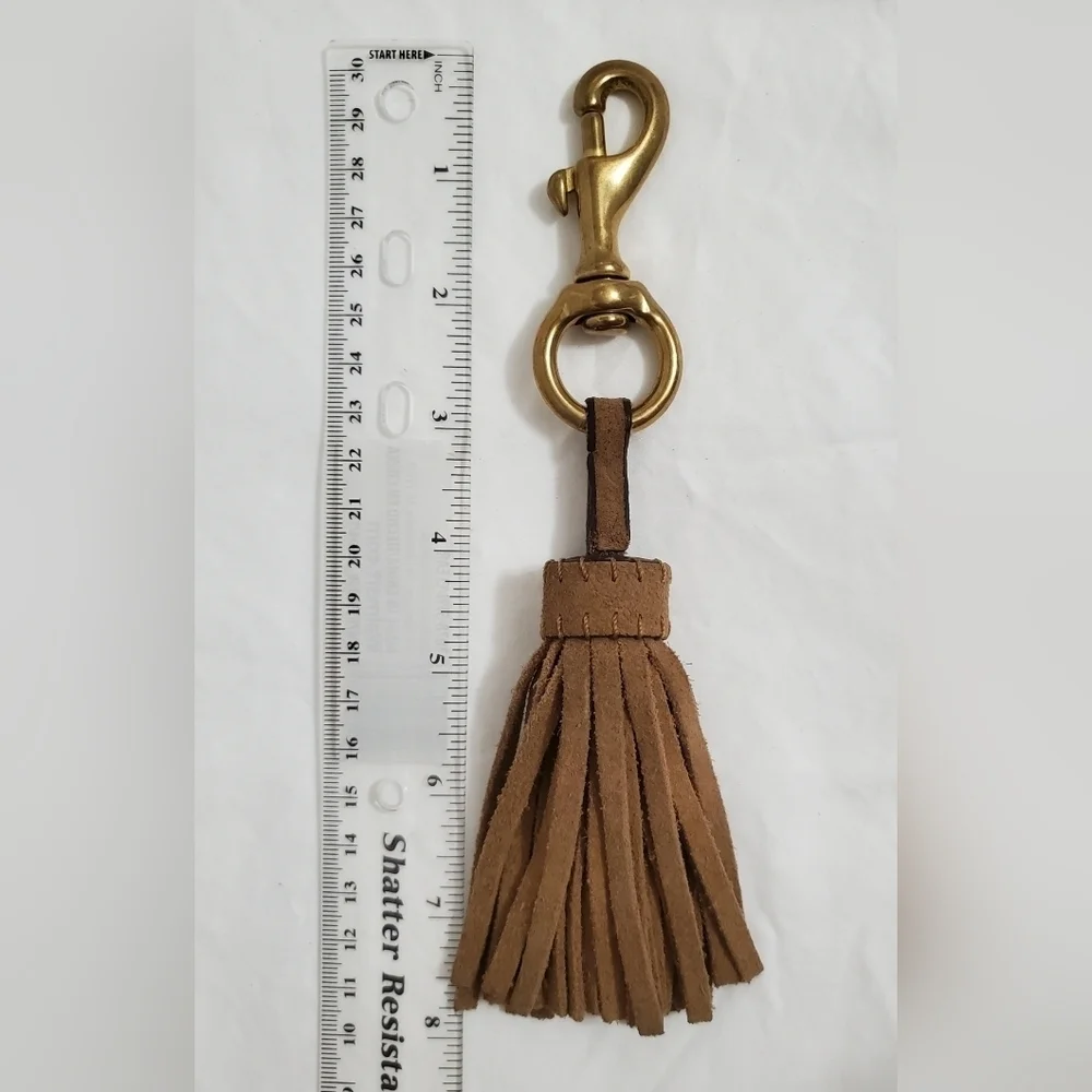 Suede Tassel Key Holder
